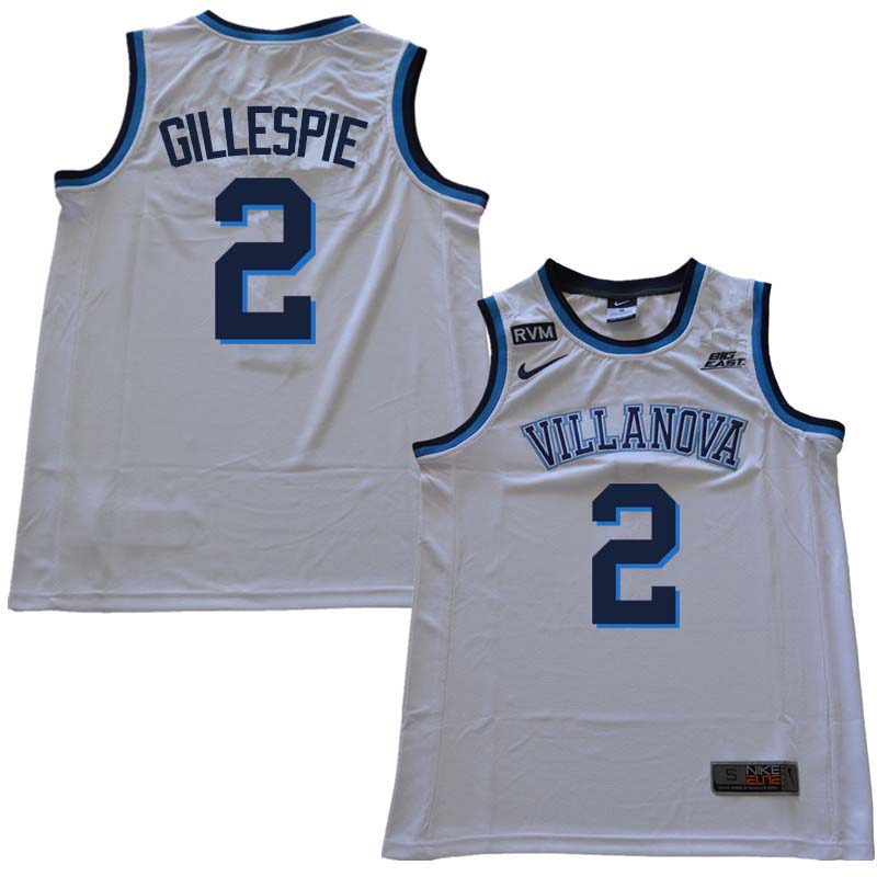 2018 Men #2 Collin Gillespie Willanova Wildcats College Basketball Jerseys Sale-White - Click Image to Close